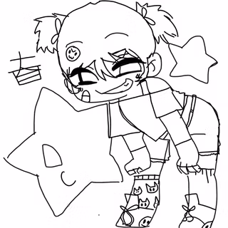 does anyone wanna color this im too lazy (also the kanji translates to haru which means spring)