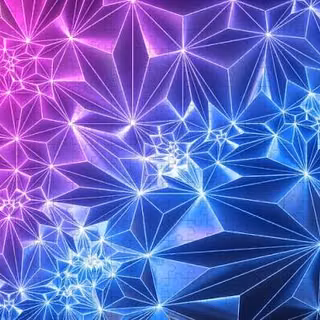 3d Render, Pink Blue Neon Geometric Background, Polygonal Mesh, Grid, Glowing Light, Crystallized Faceted Texture, Modern Fashion Wallpaper Jigsaw Puzzle by Julien - Pixels