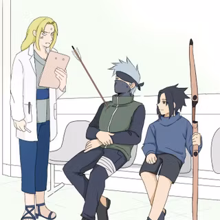 Kakashi was training Sasuke, but then this happened.