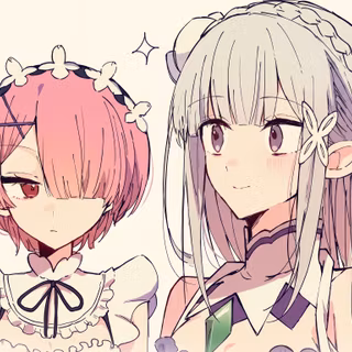Emilia and Ram Re:Zero Full HD Phone Wallpaper