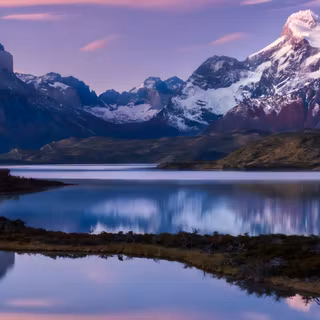 moutain, lake ,river, nature, sky