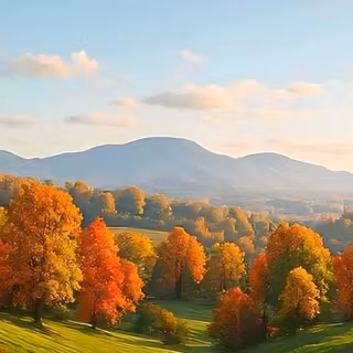 foreast, moutain, tree, lawn