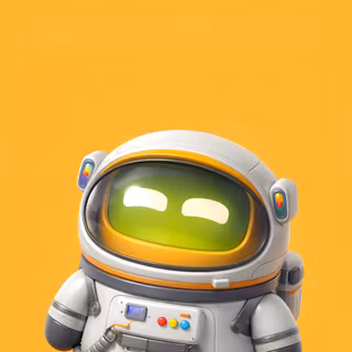 robot, character, cute, space, astronaut‌