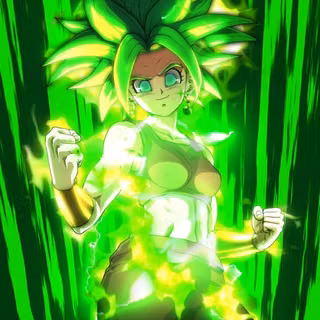 Kefla super Saiyan 2  4k HD with all green in the back desktop wallpaper dragon  ball super top of power 