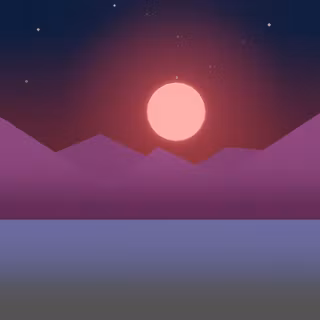 Minimalist Mountain Glow Pink Peaks At Dawn
