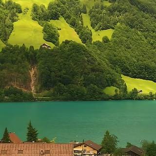 countryside, village, lake