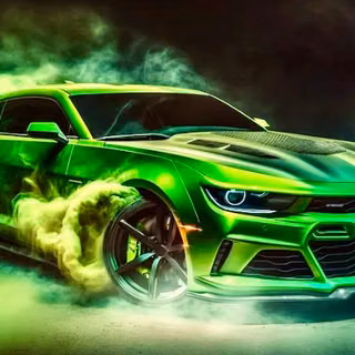 Chevrolet Camaro ZL1 with smoke