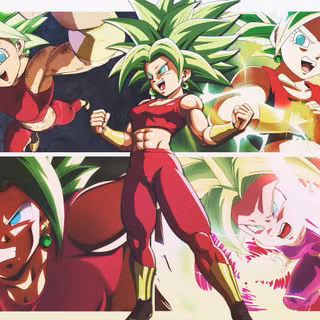 Kefla super Saiyan 2 with Kale and Caulifla 4k HD dragon ball super 