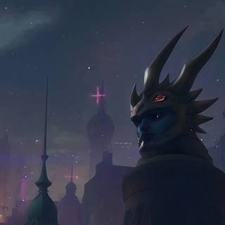 devil, demon, statue