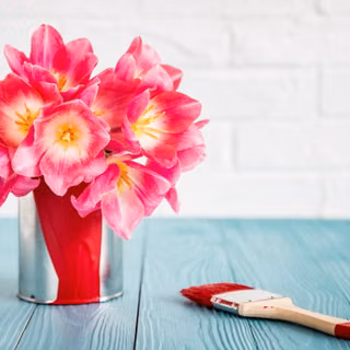 Pink tulips bouquet