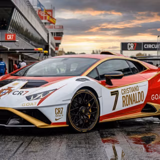 A Cristiano Ronaldo-colored Lamborghini Huracan STO