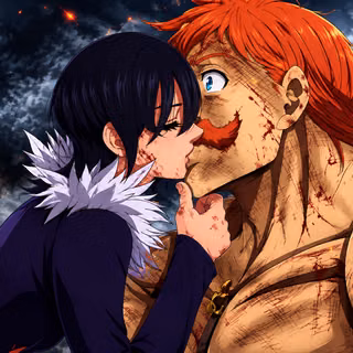 Beijo Final de Escanor Nanatsu no Taizai
