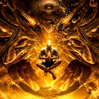 Isaac Netero Palma de Buddha - Hunter x Hunter