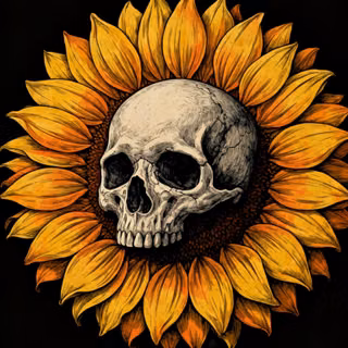 Sunflower skull 