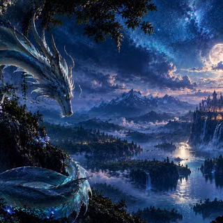 Dragon Night Sky
