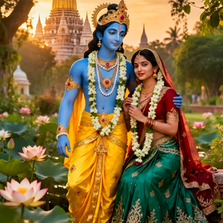 Radha Krishna Cinematic 4K iphone Wallpaper 