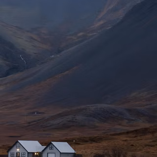 house, moutain, lake, nature
