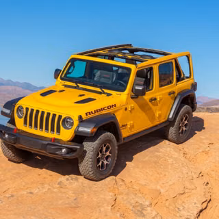 Jeep Wrangler Yellow (top open)
