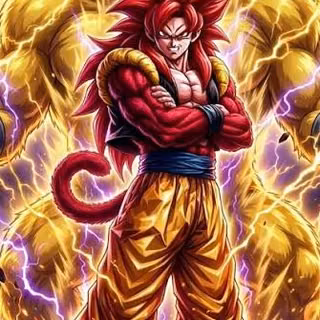 Gogeta super Saiyan 4 from dragon ball GT,  when is born  Goku and Vegeta perform the Fusion Dance 4k HD wallpaper 