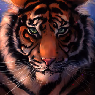 Aesthetic Tiger, look like face