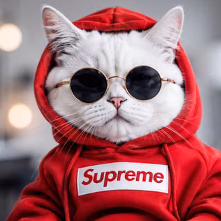 Hypebeast Cat in Cool Fashion Aesthetic