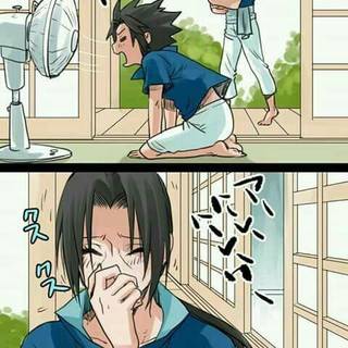 Wen Itachi walks by and see Sasuke