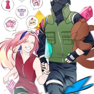 When Sakura has to go shopping, she takes Kakashi along.