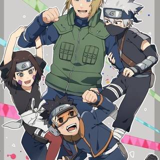 Rin, Minato, Obito, and Kakachi