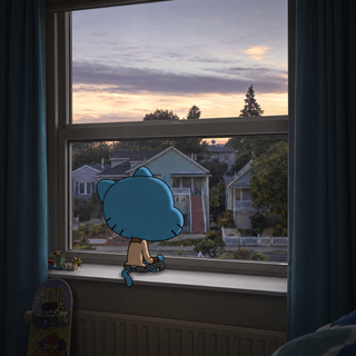 Gumball chill at the window