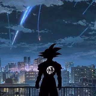 Goku in the rain 