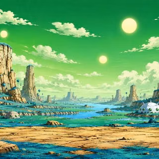 Background Dragon Ball Z Planet Namek   