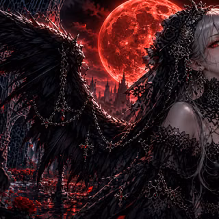 Dark Gothic Under the Blood Moon
