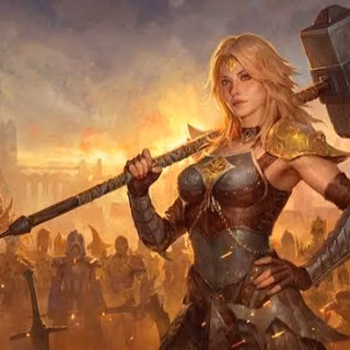 Devona from Guild of wars/ a legendary Warrior from the original Guild Wars universe.