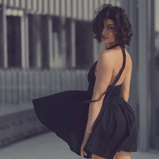 Black Mini Dress Model
