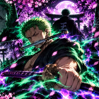 Roronoa Zoro neon 