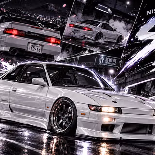 Nissan S13 white