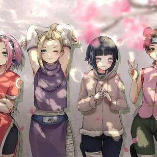 cute Sakura , Ino ,Hinata , and Tenten