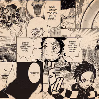 Demon Slayer Manga Panels