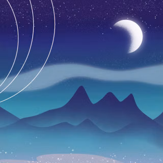 Misty Half Moon Mountains