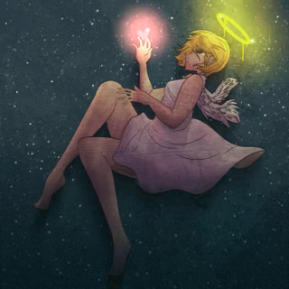 Fallen Angel Heart Holding In Her Hands