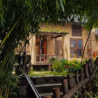 village, house