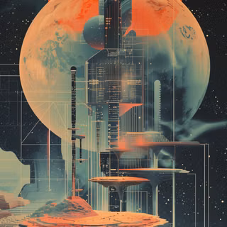 Retro-Futuristic Space City