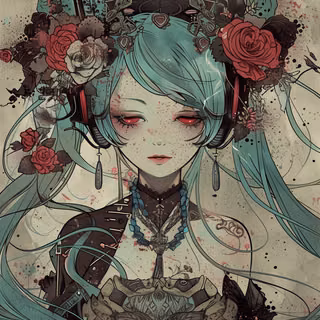 Hatsune Miku Floral Elegance
