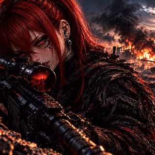 Sniper Girl on The Front Line