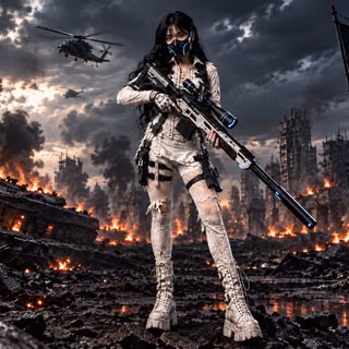 Sniper Girl White
