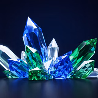 Emerald & Sapphire Crystal Bloom
