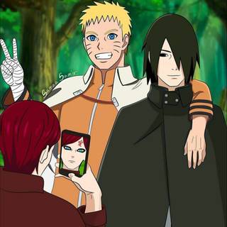 Naruto, Saske & Gaara. Selfie time