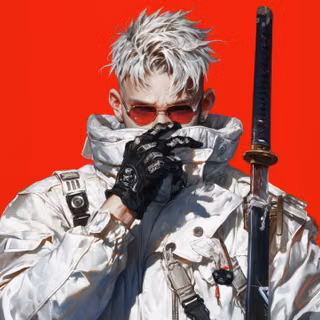 Anime Style Cyberpunk Samurai