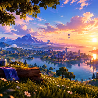 Fortnite Sunset Over the Island