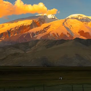 scenery, landspace, mountain, sunny, sunset